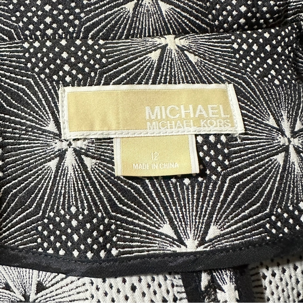 👉 Michael Michael Kors Black & White Geometric Blazer – Size 12 - Picture 3 of 7